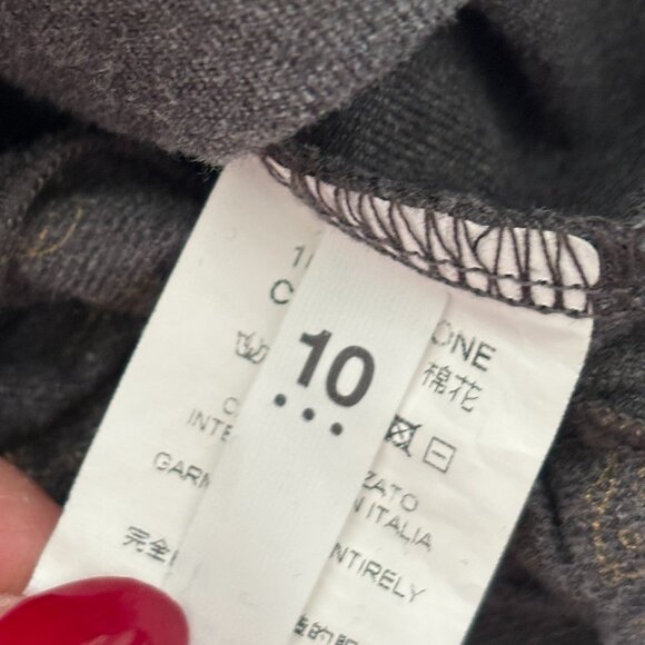 Girls Gray Print Cotton Blouse with Gold Buttons - Size 10 - Picture 4 of 11